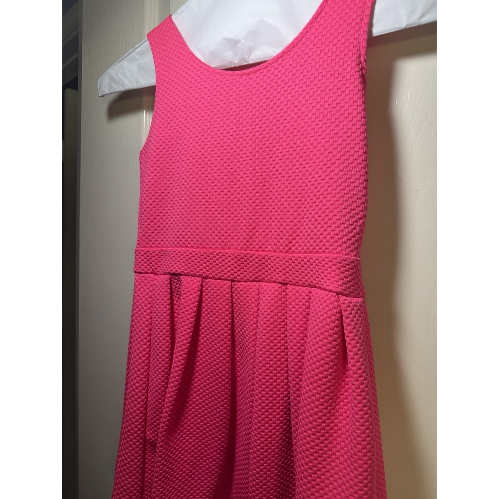Poof! Girls Size Small Hot Pink Textured Fit & Flare Party Dress Sleeveless Fun - Picture 5 of 14